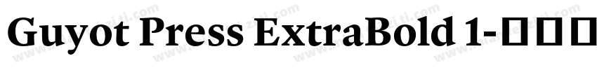 Guyot Press ExtraBold 1字体转换